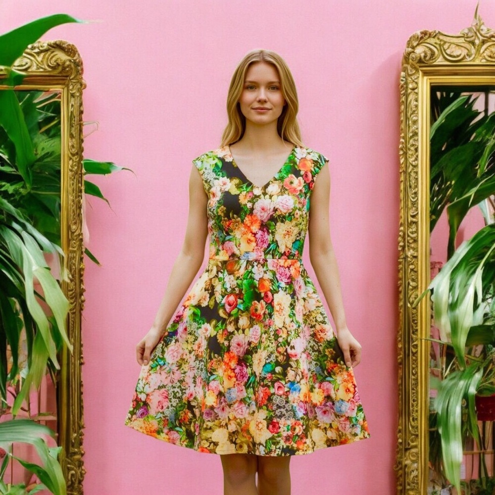 New York & Company Floral Print Dress